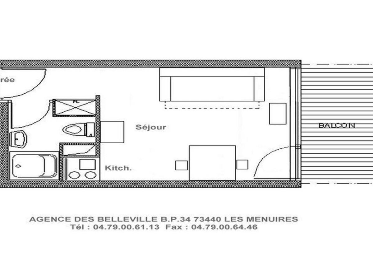 Apartament Studio Cosy Pour 2 Au Coeur De La Croisette, Acces Pistes A 150M - Fr-1-344-1029 Saint-Martin-de-Belleville Zewnętrze zdjęcie